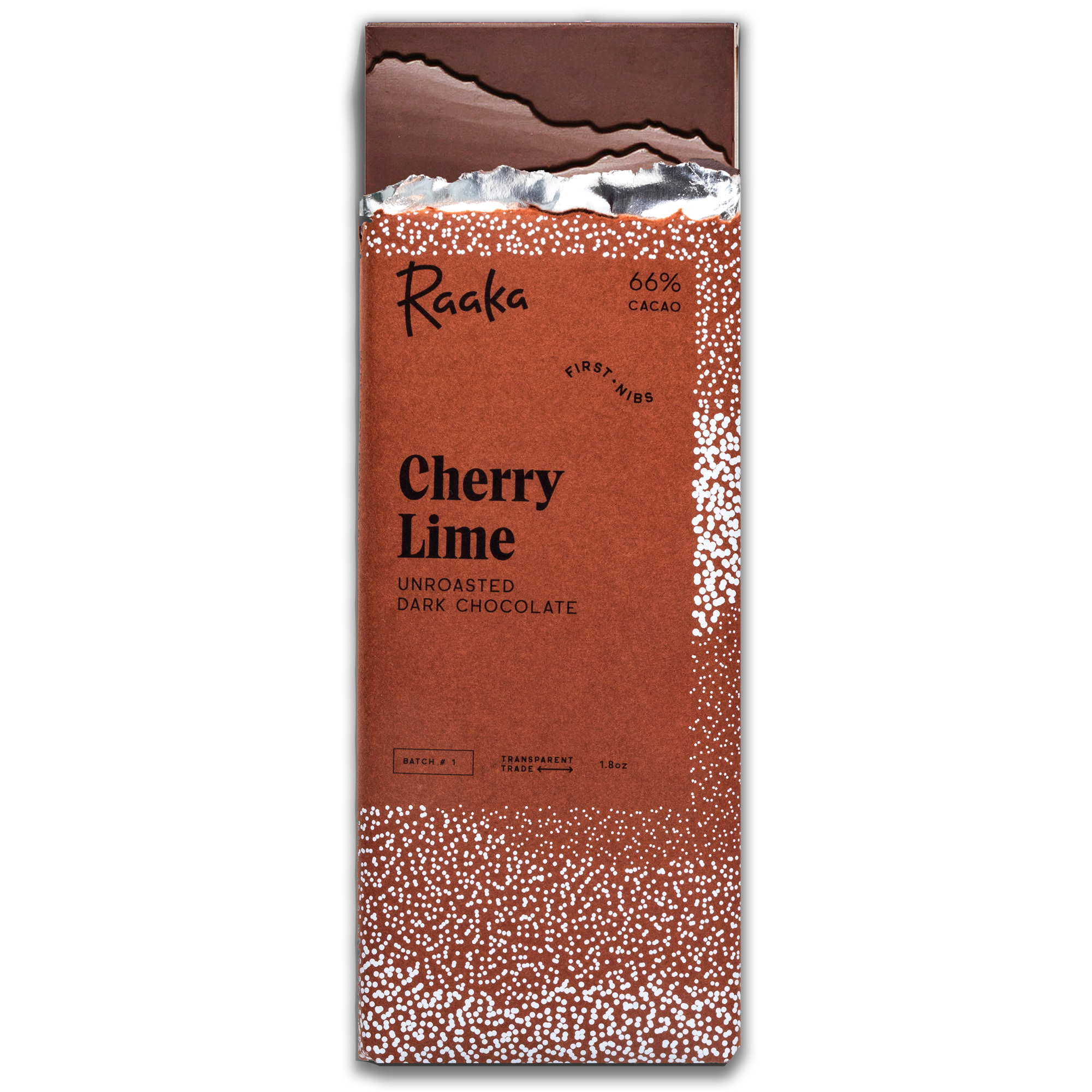 Cherry Lime Dark Chocolate Bar - Raaka Chocolate
