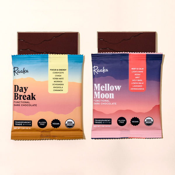 Functional Dark Chocolate Mixed Box of 10 - Raaka Chocolate