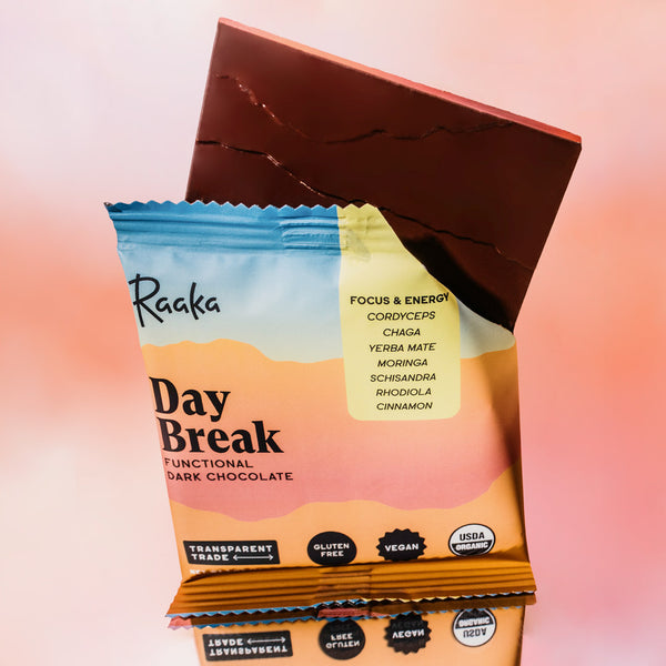 Day Break Functional Morning Dark Chocolate - Raaka Chocolate