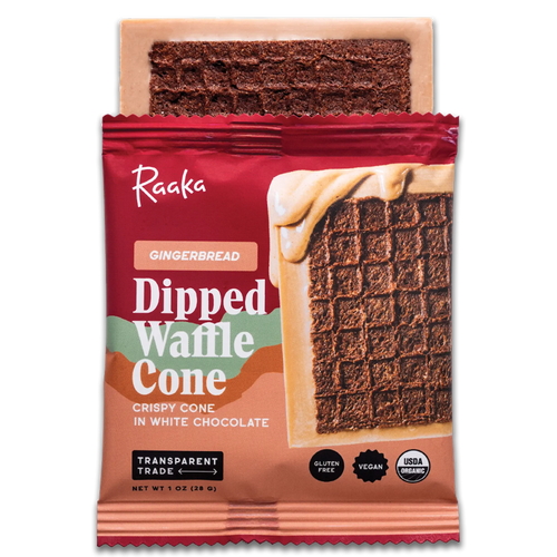 Gingerbread Dipped Waffle Cone in wrapper