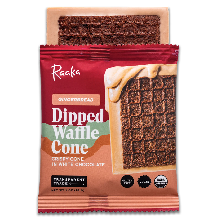 Gingerbread Dipped Waffle Cone in wrapper