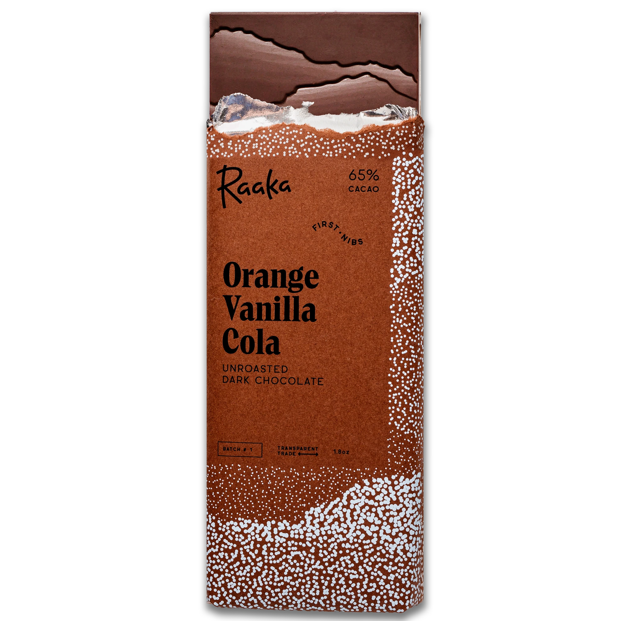 Orange Vanilla Cola Dark Chocolate Bar - Raaka Chocolate