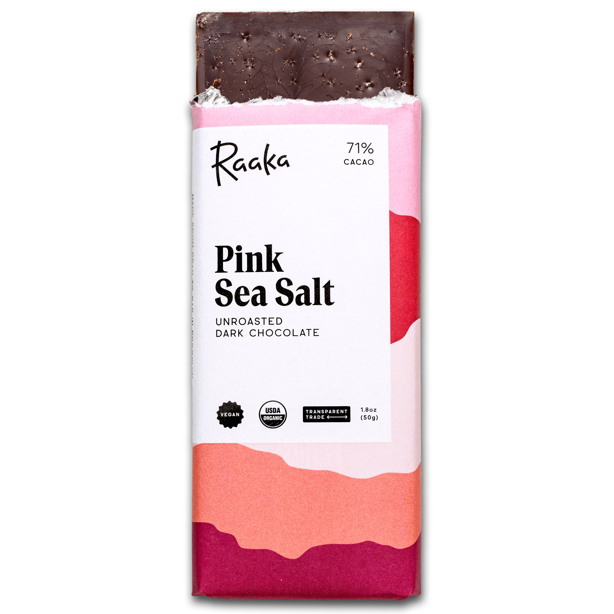 Raaka Pink Sea Salt 71% Unroasted Chocolate