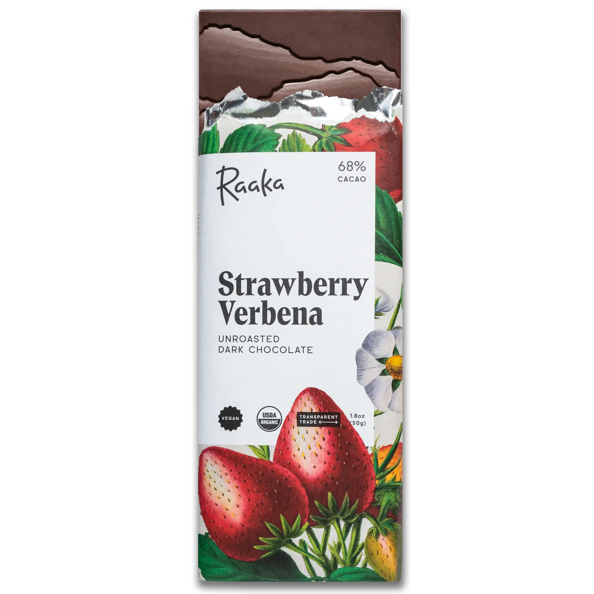 ◆kakao◆ Strawberry Verbena Organic Vegan Dark Chocolate | Raaka Chocolate