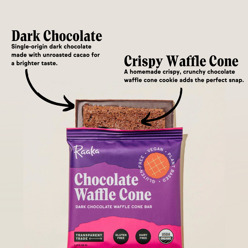 Chocolate Gluten Free Waffle Cone Chocolate - Raaka Chocolate