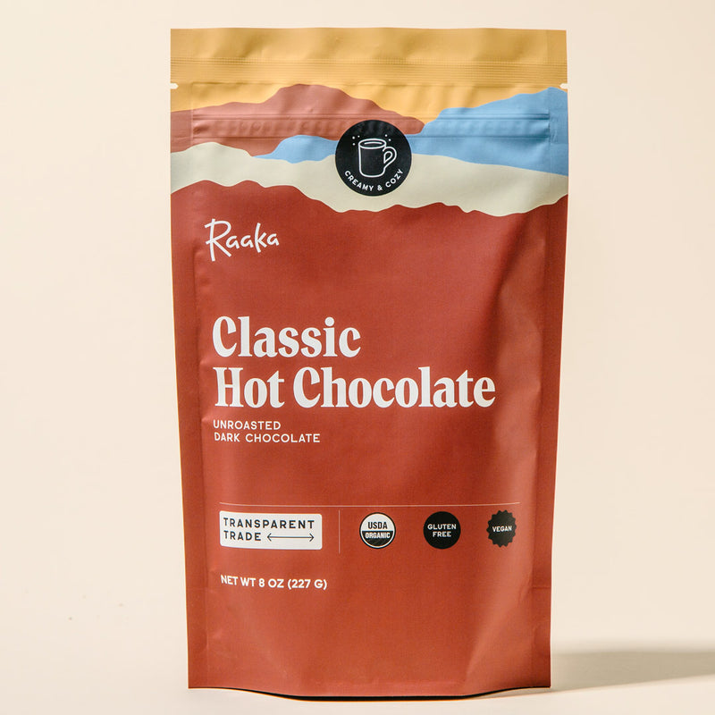 Organic Classic Hot Chocolate Mix - Raaka Chocolate - Vegan, Gluten Free