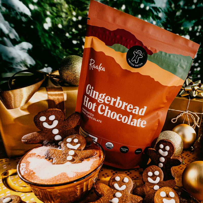 Gingerbread Hot Chocolate - Vegan, Organic, Gluten-Free - Raaka Chocolate