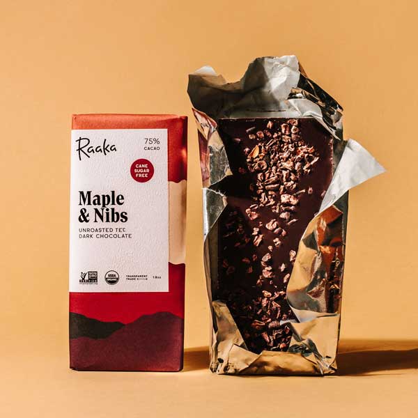 Maple & Nibs Dark Chocolate - Raaka Chocolate