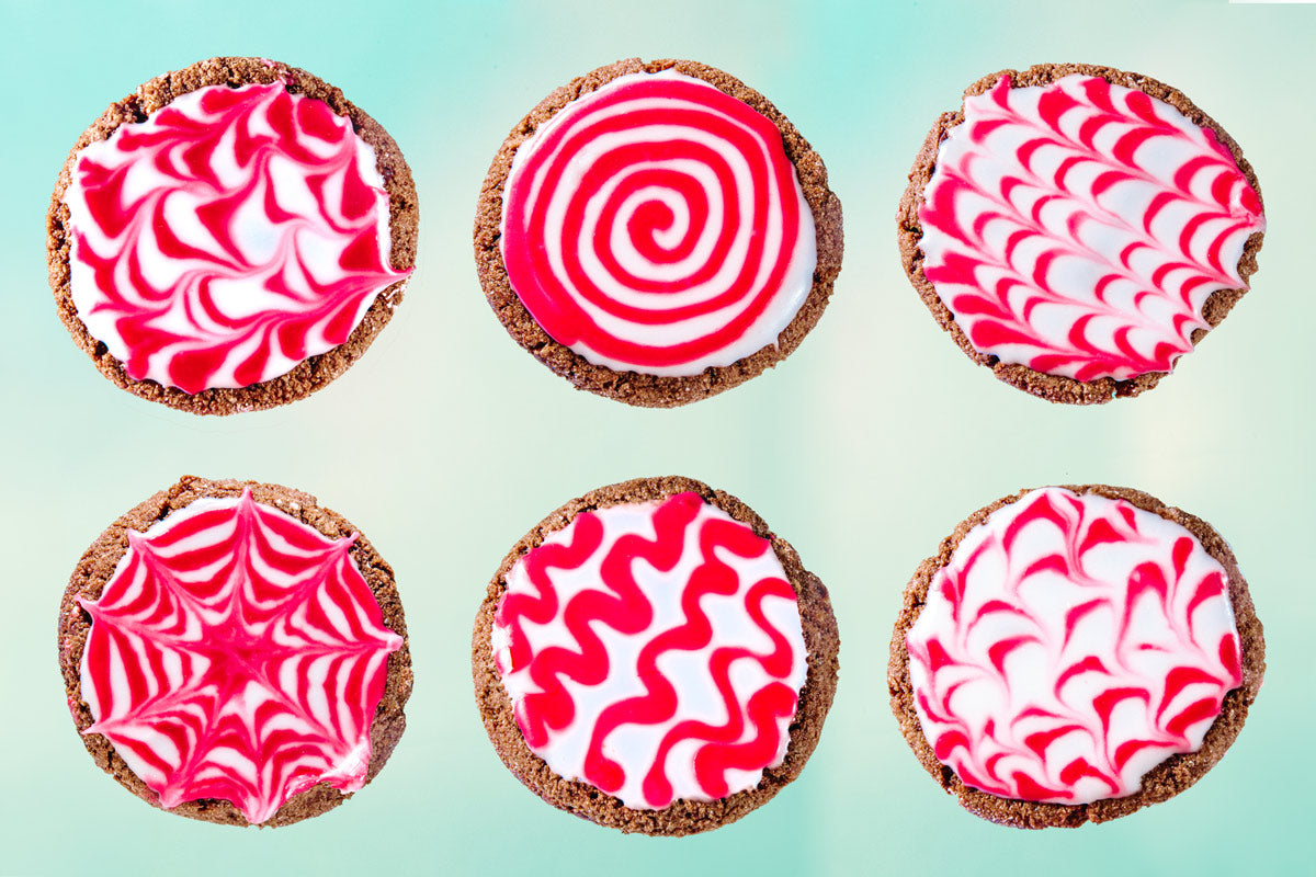 Candy Cane Hot Chocolate Cookies (V & GF) Raaka Chocolate