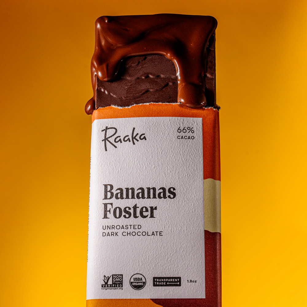Bananas Foster with melt - Raaka Chocolate