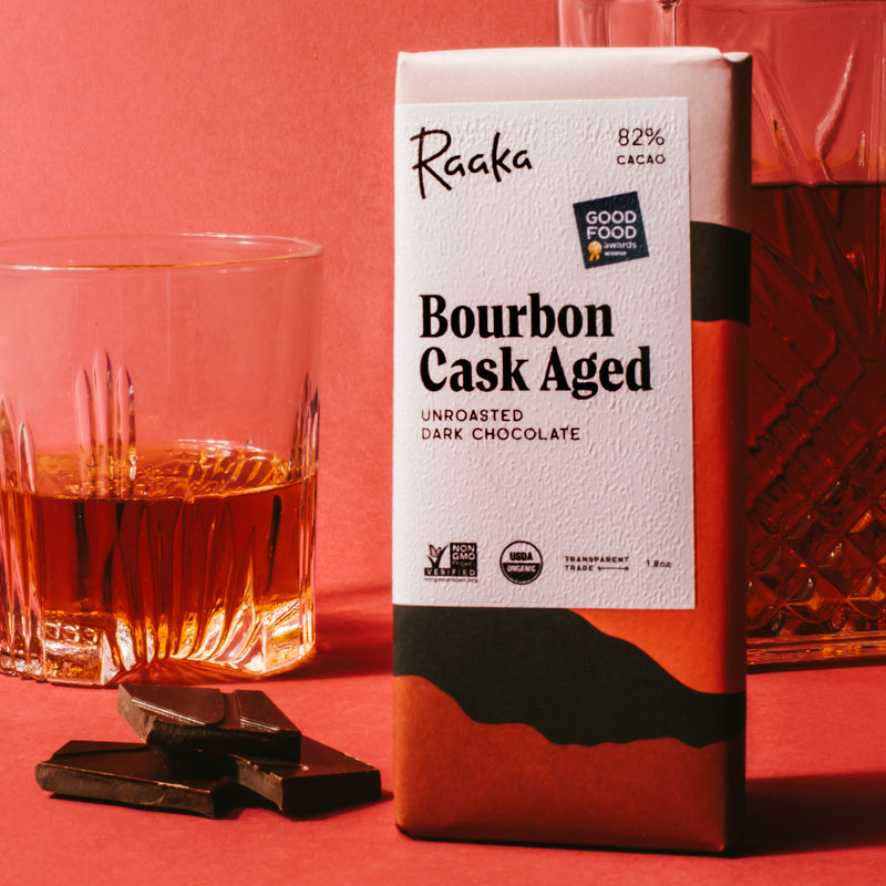 Bourbon Cask Aged - Raaka Chocolate