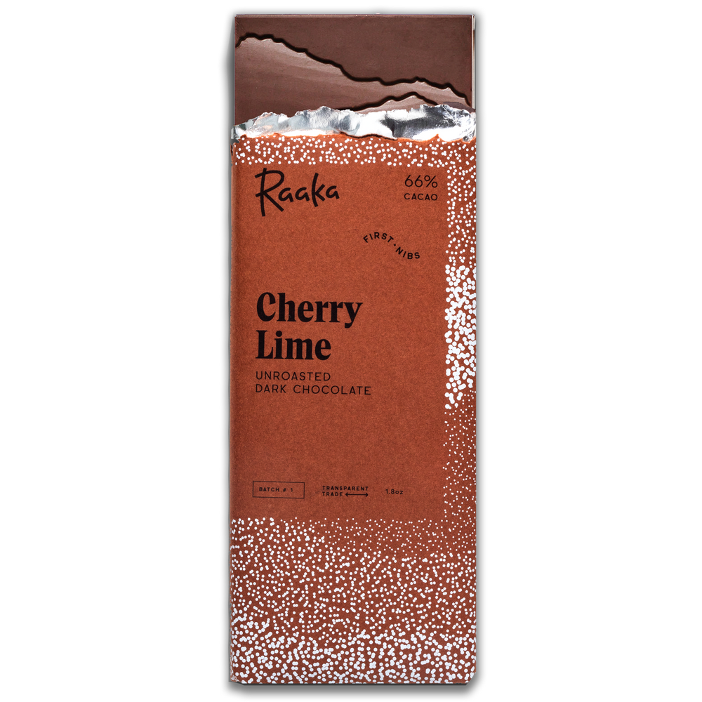 Raaka Cherry Lime Bar in wrapper