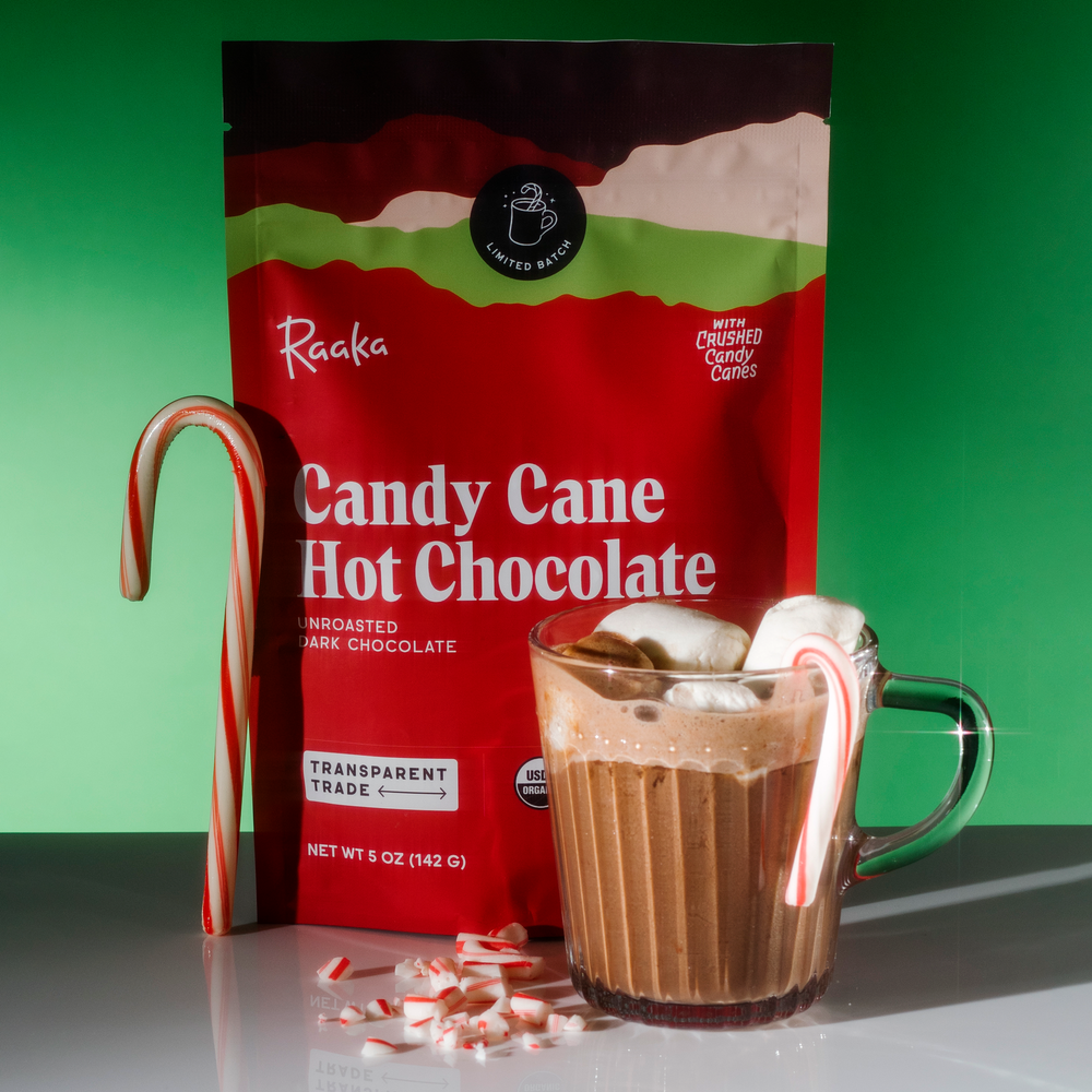 Candy Cane Hot Chocolate with hot chocolate cup