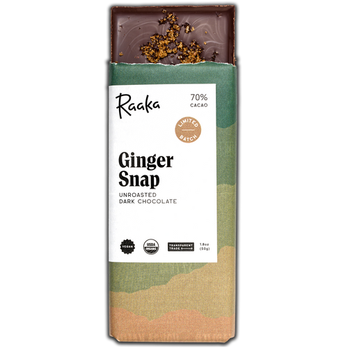 Raaka Ginger Snap chocolate bar