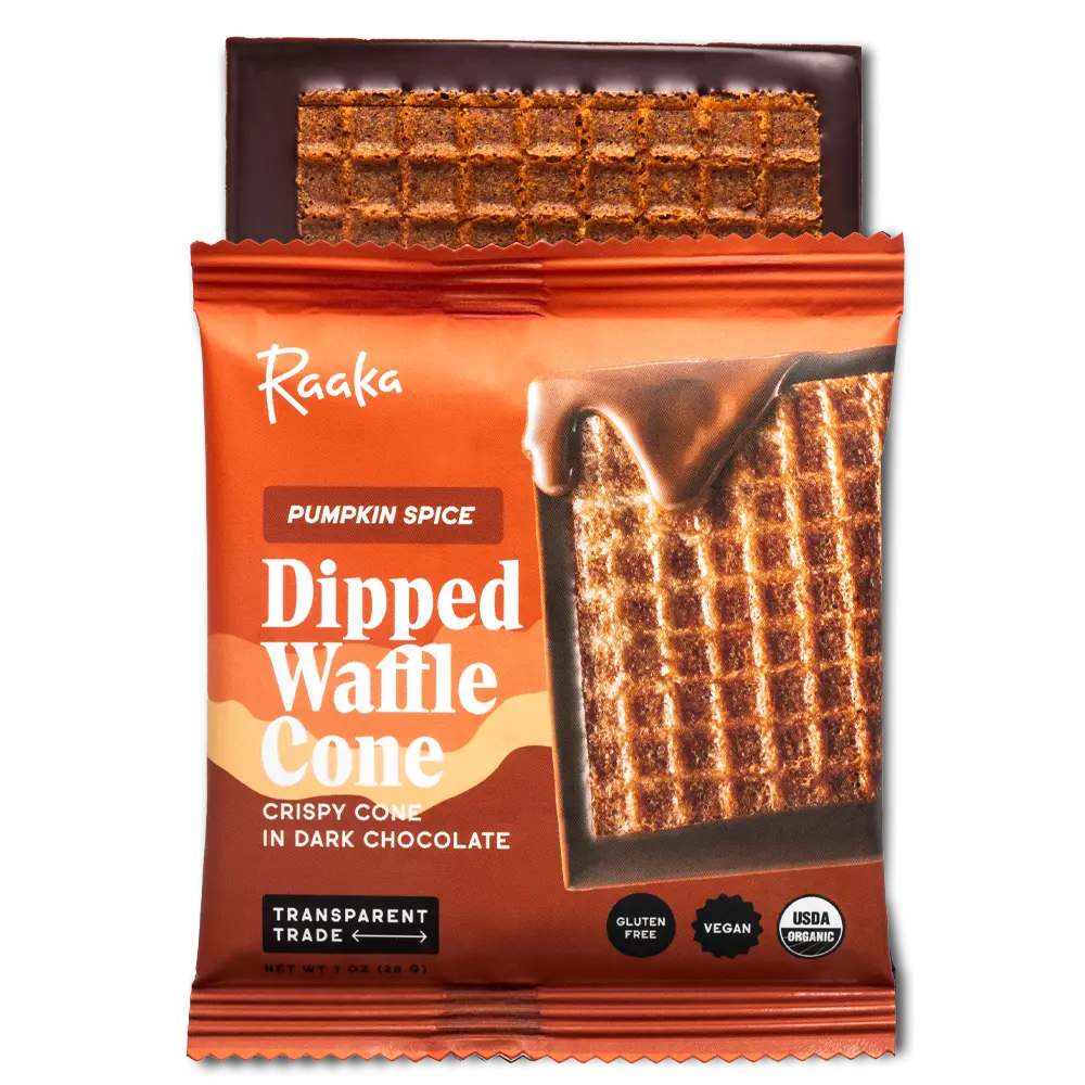 Pumpkin Spice Dipped Waffle Cone