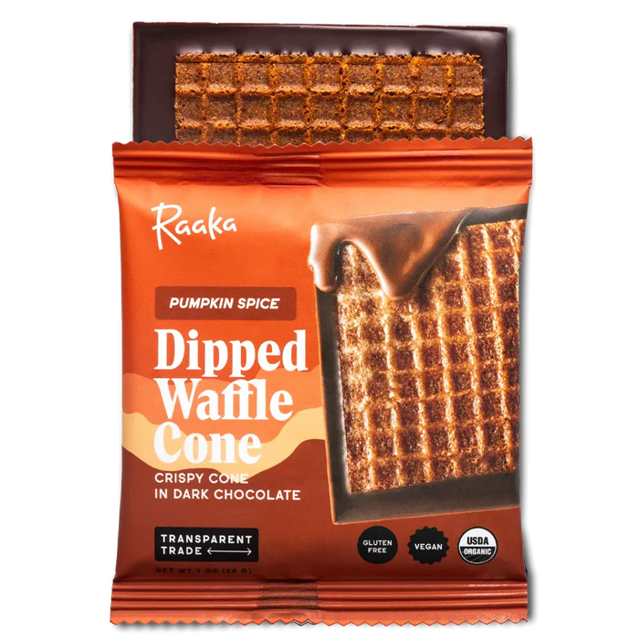 Pumpkin Spice Dipped Waffle Cone