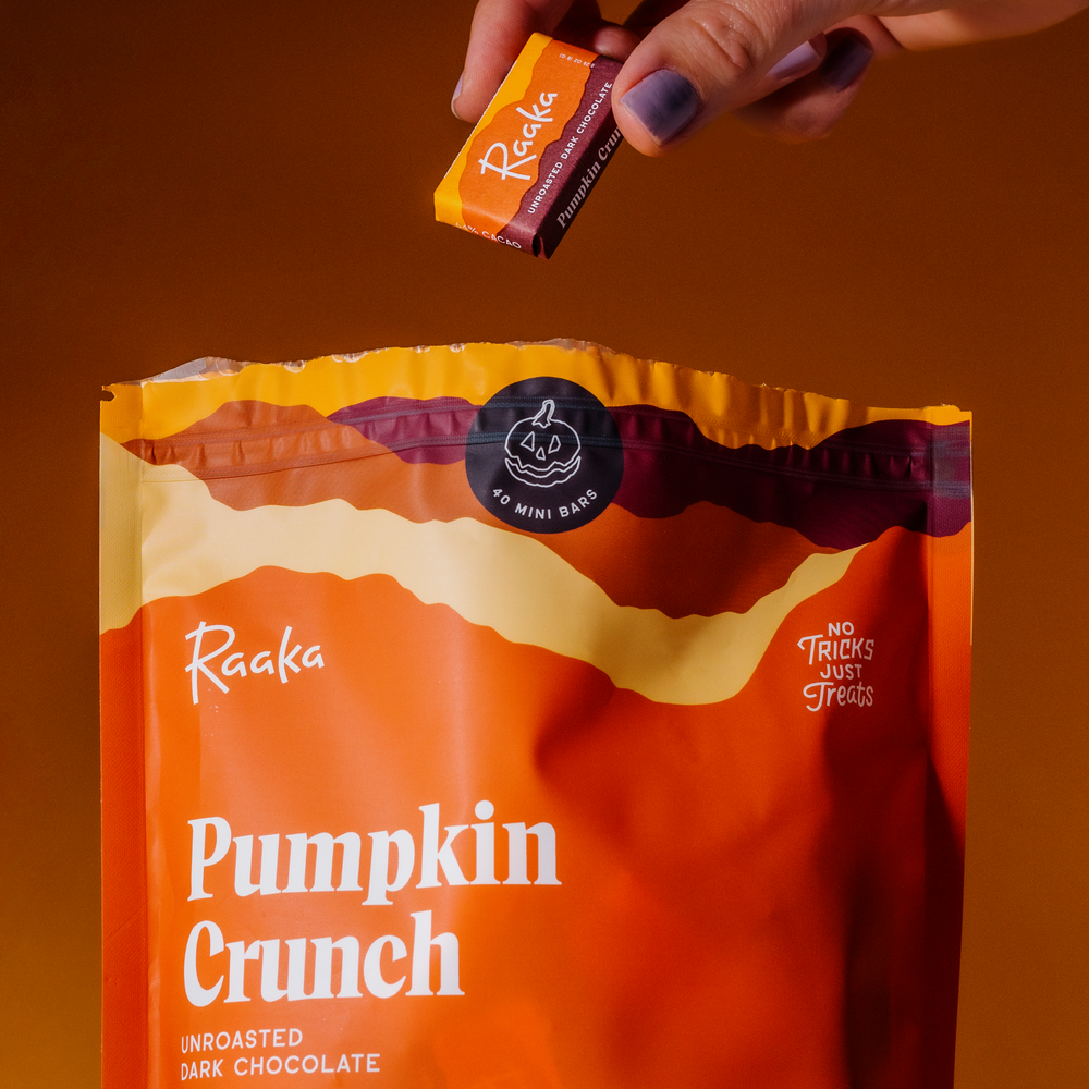 Pumpkin Crunch Minis - Raaka Chocolate