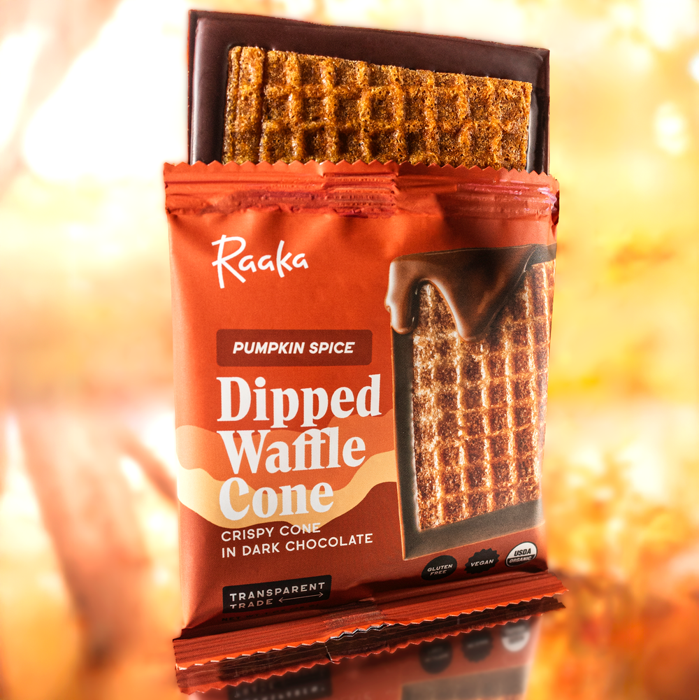 Pumpkin Spice Dipped Waffle Cone