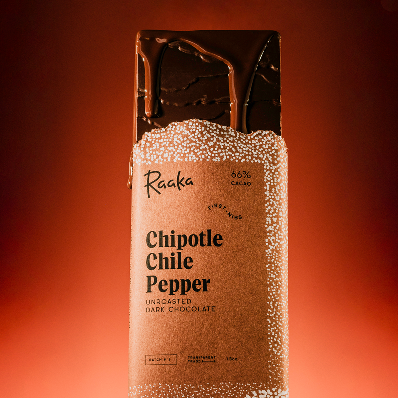 Chipotle Chile Pepper bar with melting chocolate