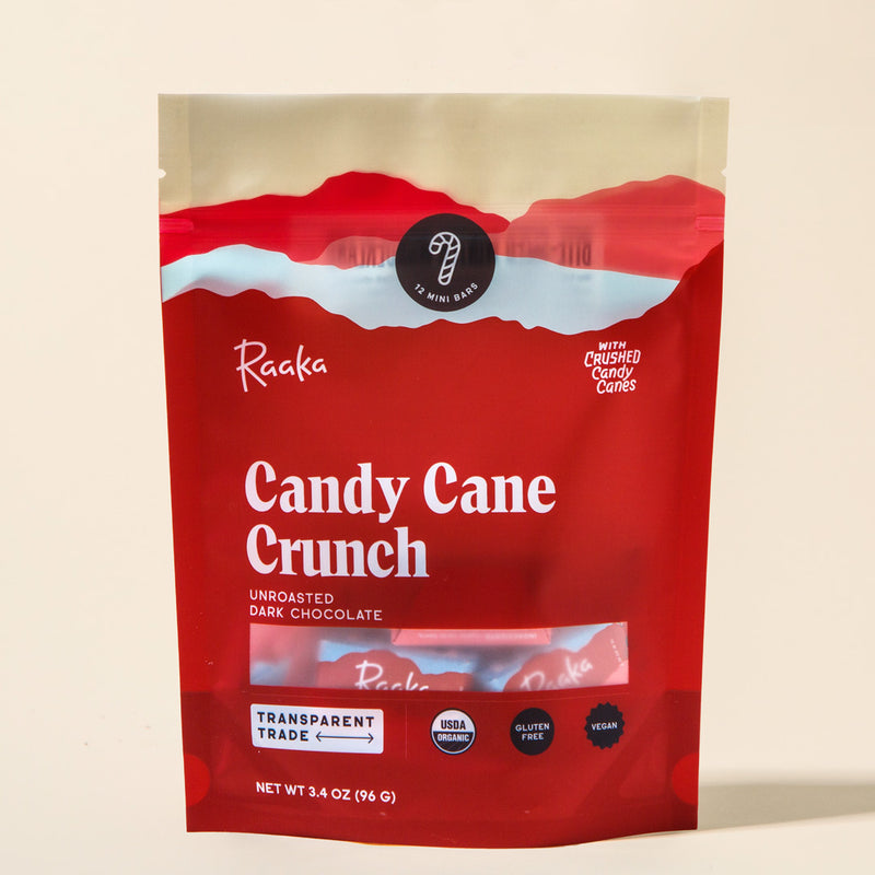 Candy Cane Crunch Minis Bag - Raaka Chocolate