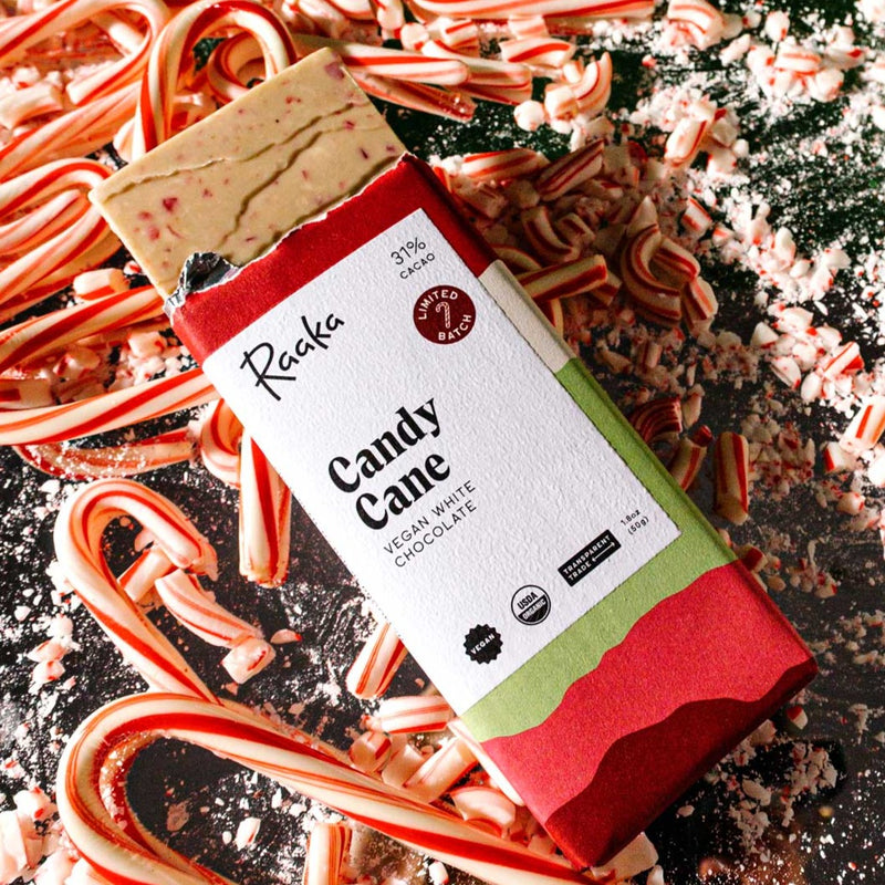 Candy Cane White Chocolate - Raaka Chocolate