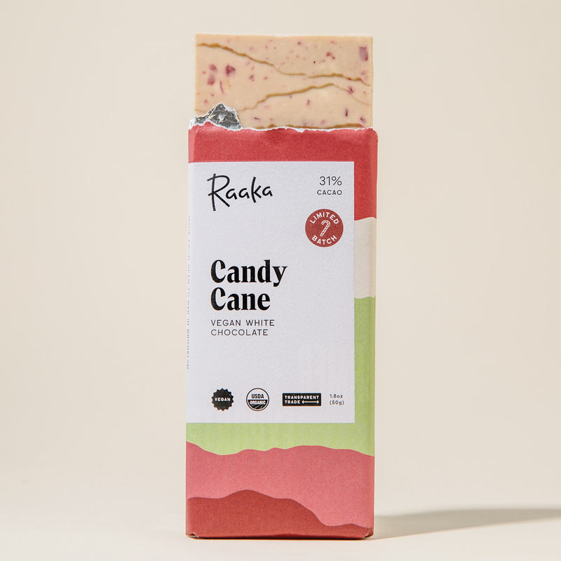 Candy Cane White Chocolate - Raaka Chocolate