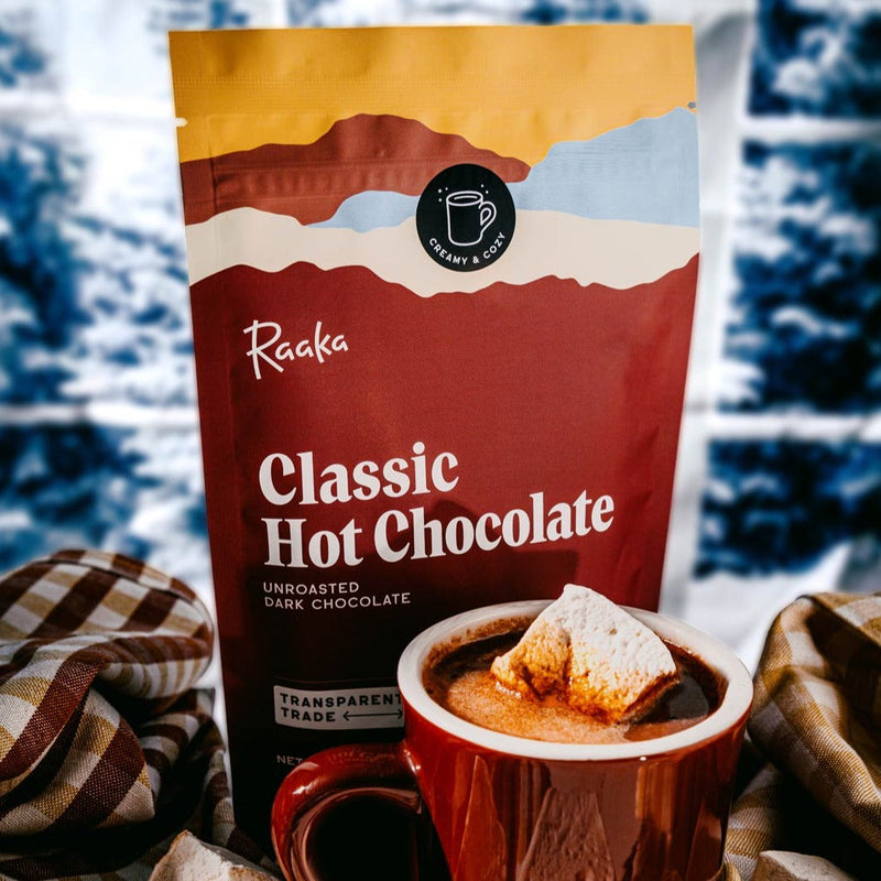 Organic Classic Hot Chocolate Mix - Raaka Chocolate - Vegan, Gluten Free