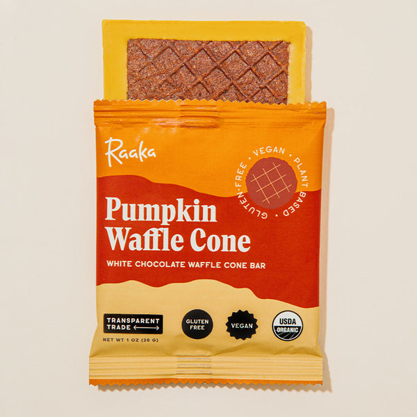 Pumpkin Waffle Cone (Box of 10) - Raaka Chocolate