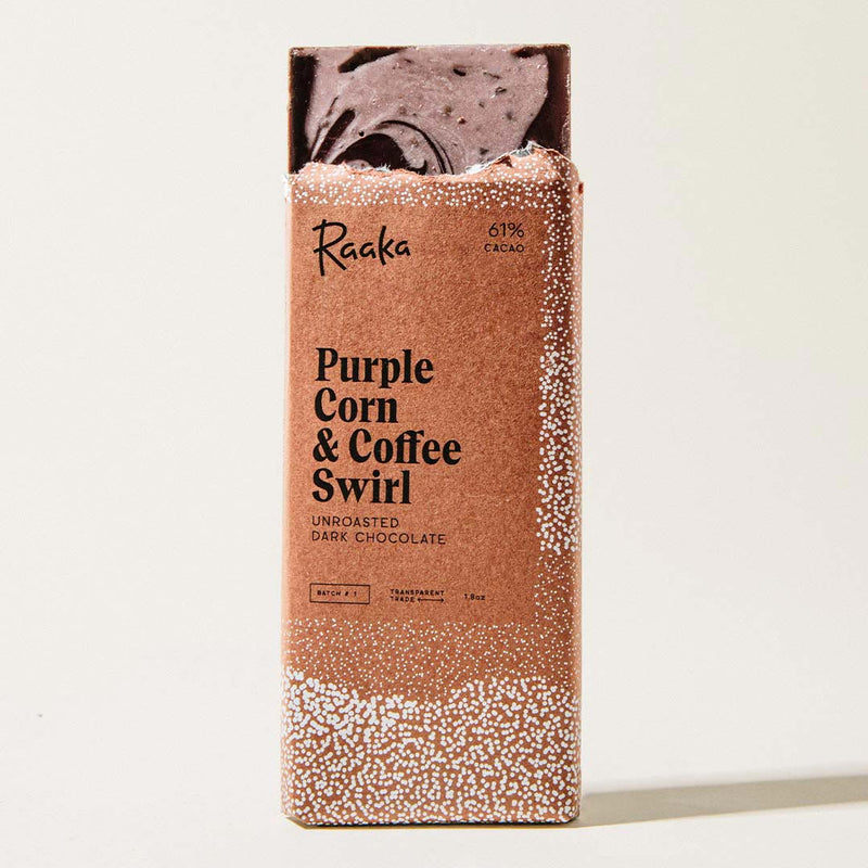 Purple Corn & Coffee Swirl - Raaka Chocolate