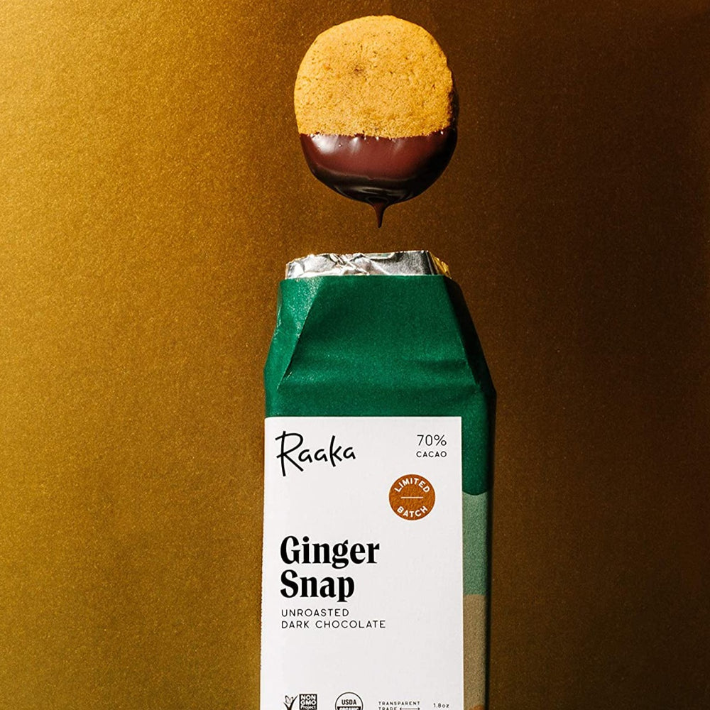 
                  
                    Ginger Snap - Limited Batch Holiday Gift Chocolate - Raaka Chocolate
                  
                