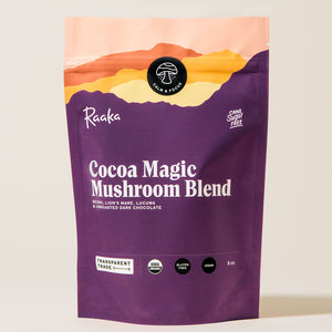
                  
                    Cocoa Magic Mushroom Blend - Adaptogenic Hot Chocolate Mix - Vegan Drinking Chocolate - Raaka Chocolate
                  
                