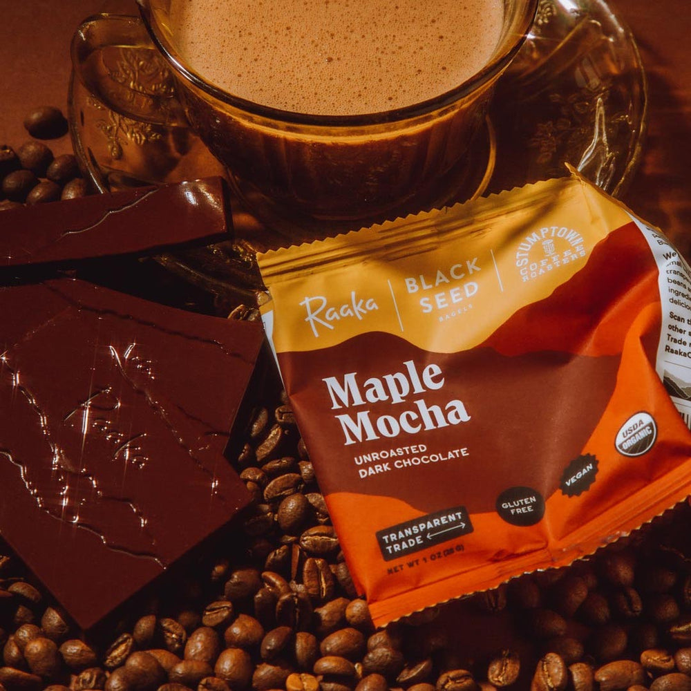 Maple Mocha Chocolate - Raaka Chocolate - Stumptown Coffee - Black Seed Bagels