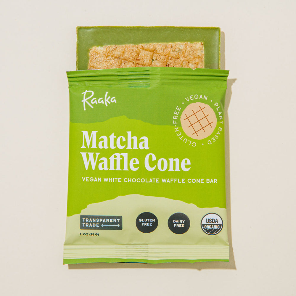 
                  
                    Matcha Waffle Cone (Box of 10) - Raaka Chocolate
                  
                