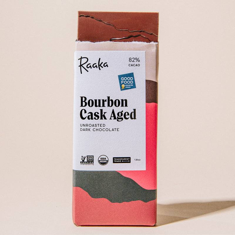 Bourbon Cask Aged - Raaka Chocolate