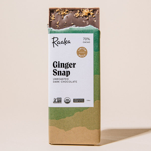 Ginger Snap - Limited Batch Holiday Gift Chocolate - Raaka Chocolate