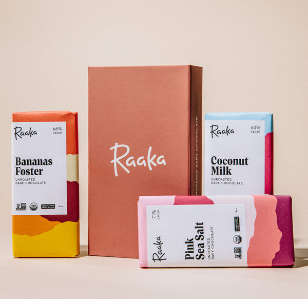 3 Bar Gift Box - Raaka Chocolate