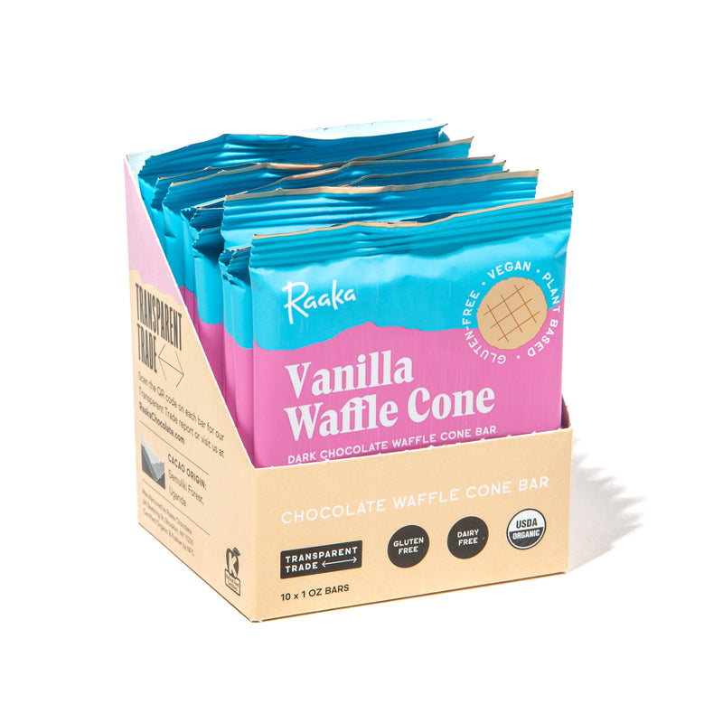 Vanilla Waffle Cone (Box of 10) - Raaka Chocolate