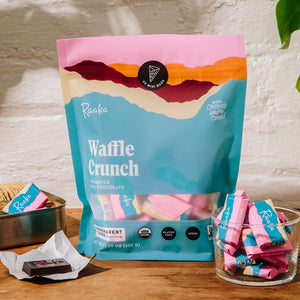 
                  
                    Waffle Crunch 40ct Bag - Unroasted Dark Chocolate - Raaka Chocolate
                  
                